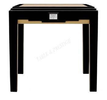 Raisins side table, large size Black lacquered and ivory ash with Clear crystal - Lalique